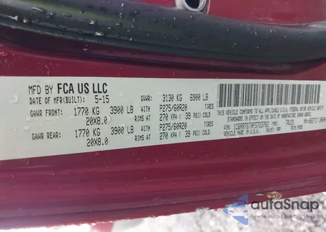 2015 Ram 1500 Big Horn из США, поврежденный, VIN 1C6RR7GT0FS723762